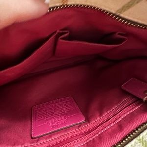 Coach leather ware tote with matching wedge shoes size 7